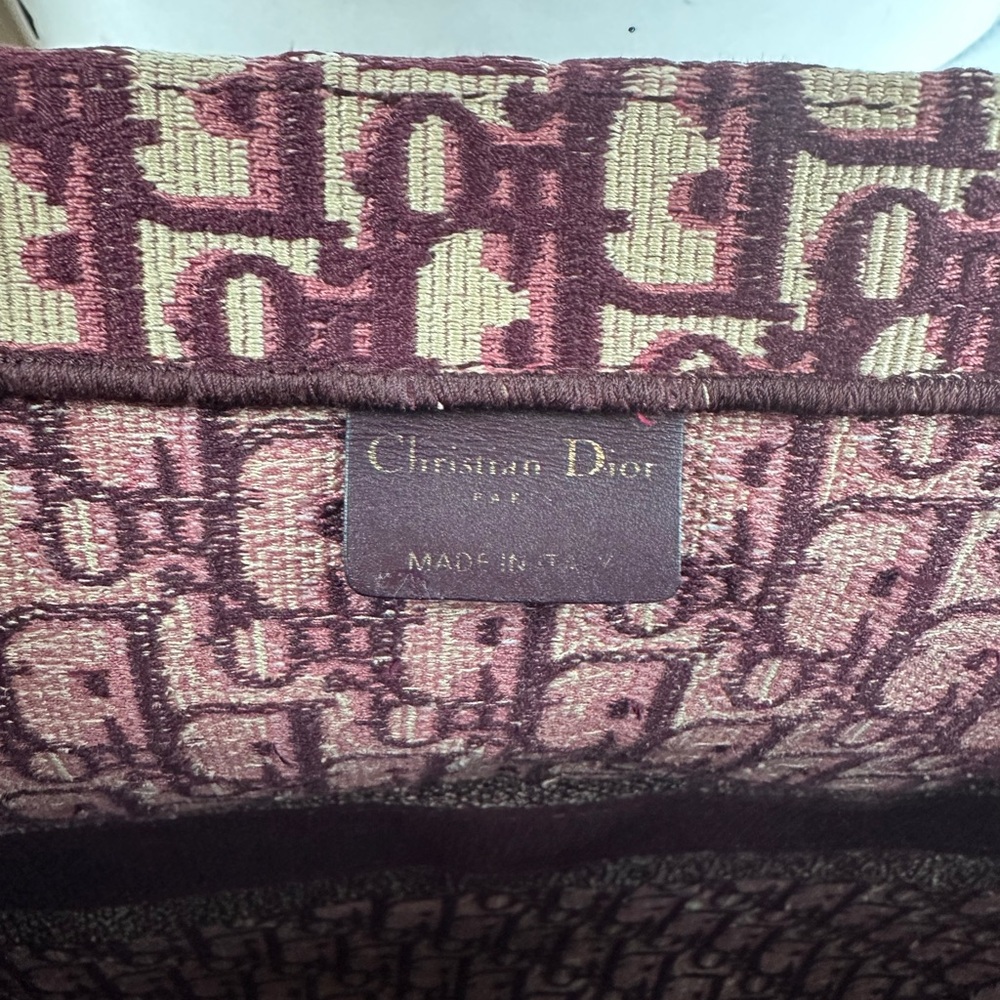Christian Dior Book Tote Oblique Canvas Large WINE - Picture 12 of 14
